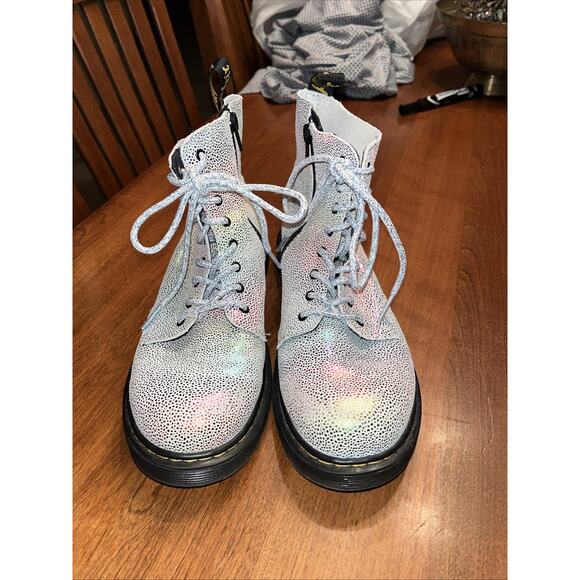 Dr Martens Size US 7 (L), 6 (M) Combat Boots 1460 Pascal Y Iridescent 8 Eyelets - Picture 2 of 5